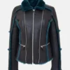 Women Genuine Sheepskin Black Leather Jacket