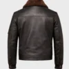 Aviator Classic Black G1 Leather Bomber Jacket For Men
