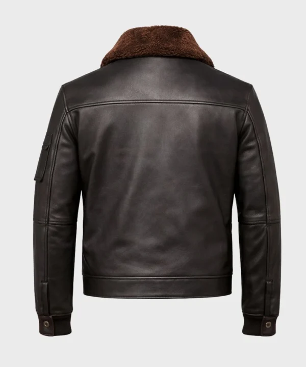 Aviator Classic Black G1 Leather Bomber Jacket For Men