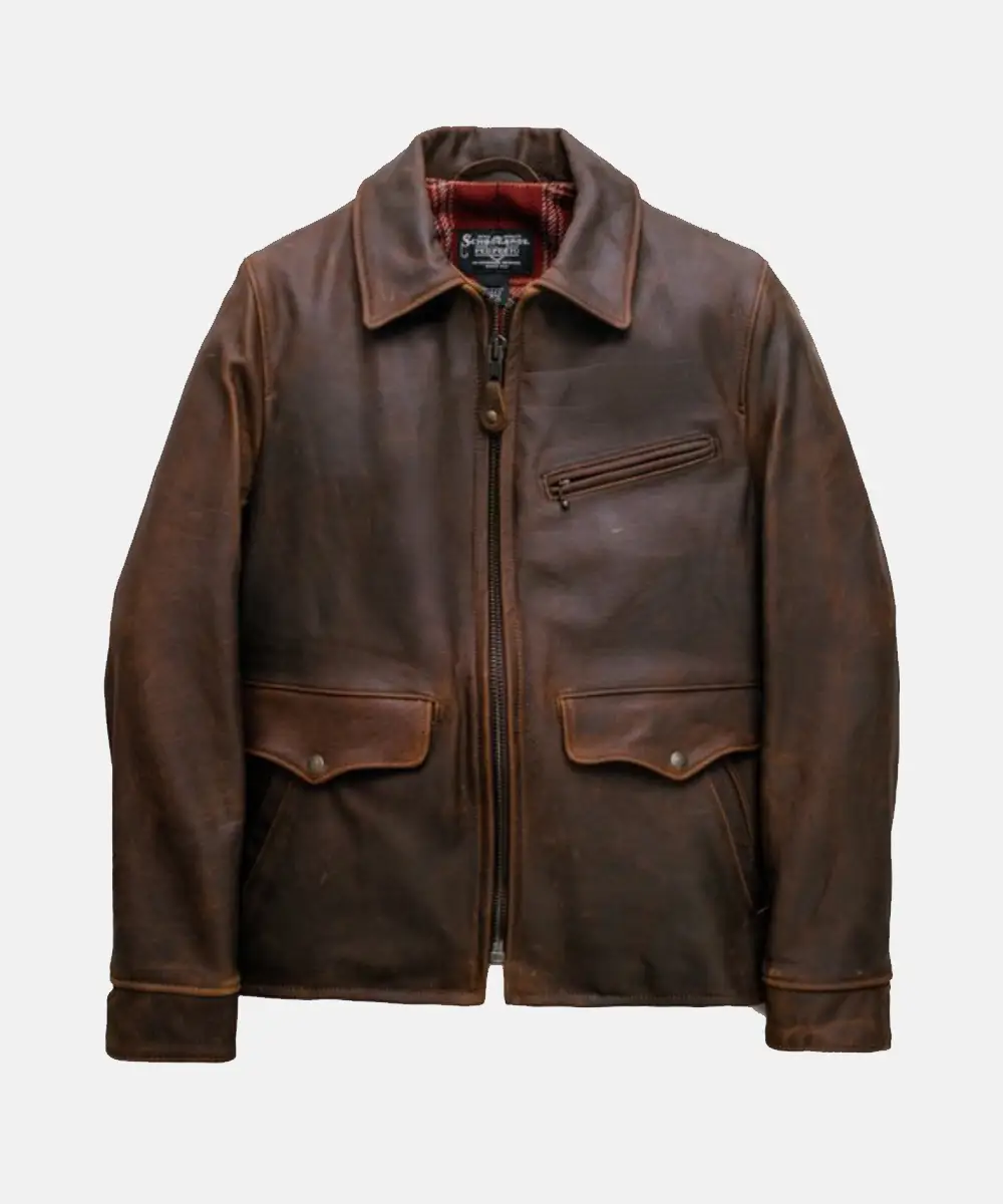 BISON JACKET WITH WOOL PLAID LINING