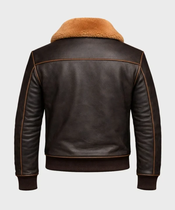 Classic Aviator Brown B3 Leather Bomber Jacket For Men