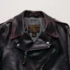 Horween CHiPs Style Horsehide Perfecto  Brown Chocolate Leather Biker Jacket