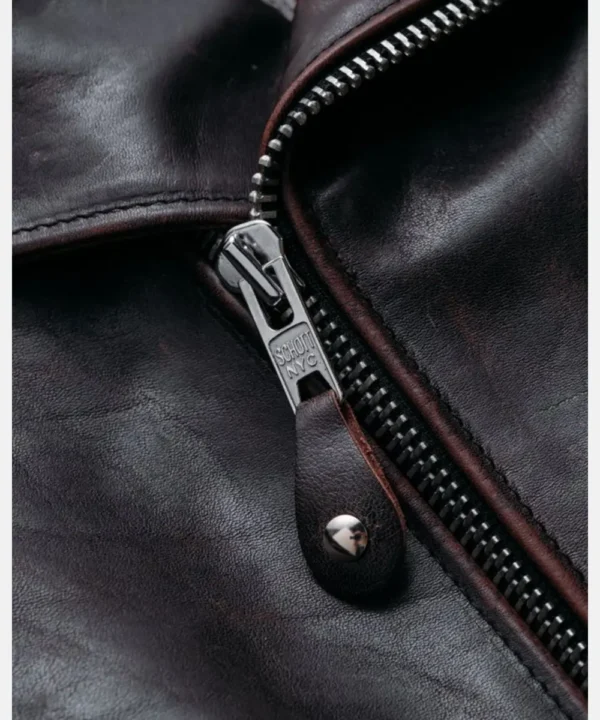 Horween CHiPs Style Horsehide Perfecto  Brown Chocolate Leather Jacket