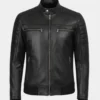 Men's Black Biker Classic Moto Leather Jacket