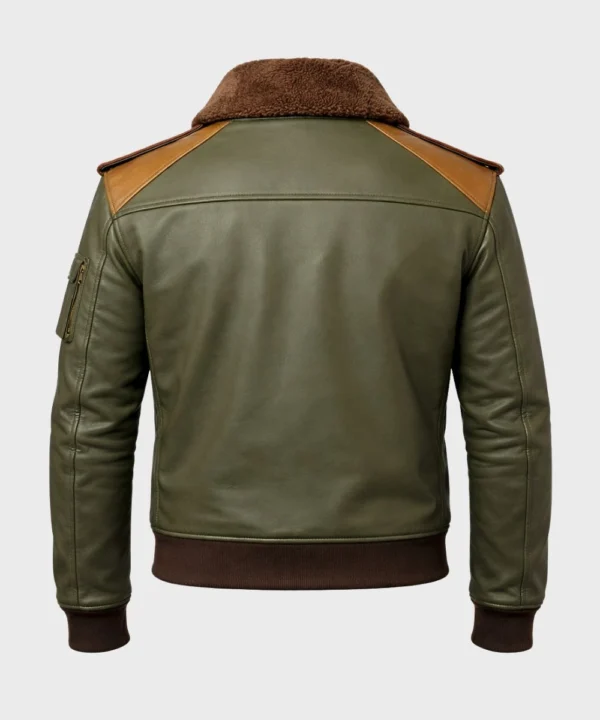 Men's Classic A2 Aviator Leather Bomber Jacket
