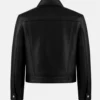 Men's Classic Biker Black Leather Bomber Jacket