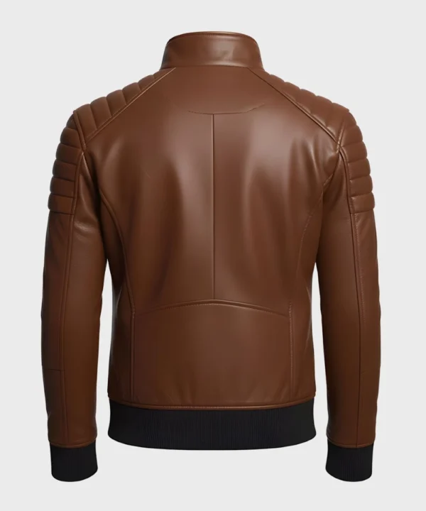 Men's Classic Motorcycle Brown Biker Leather Jacket