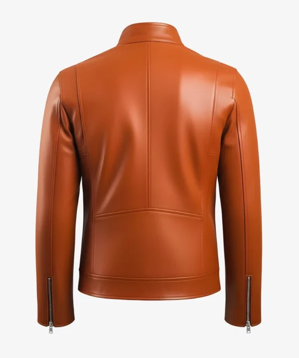 Men's Classic Motorcycle Brown Biker Leather Jacket