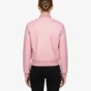 Motorcycle Pink Biker Leather Bomber Jacket Women's