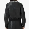 Stud Black Leather Jacket Women's