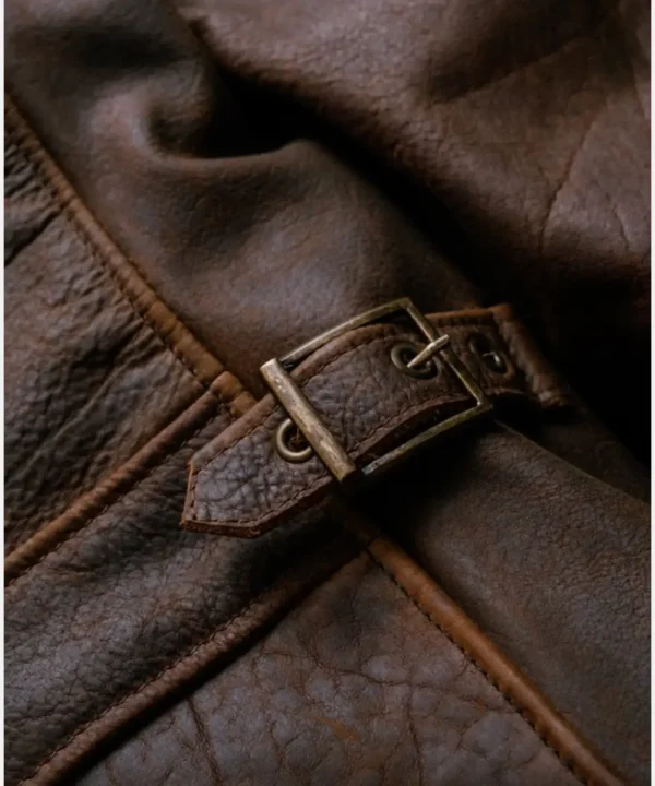 US Bison Brown Leather Motorcycle Jacket