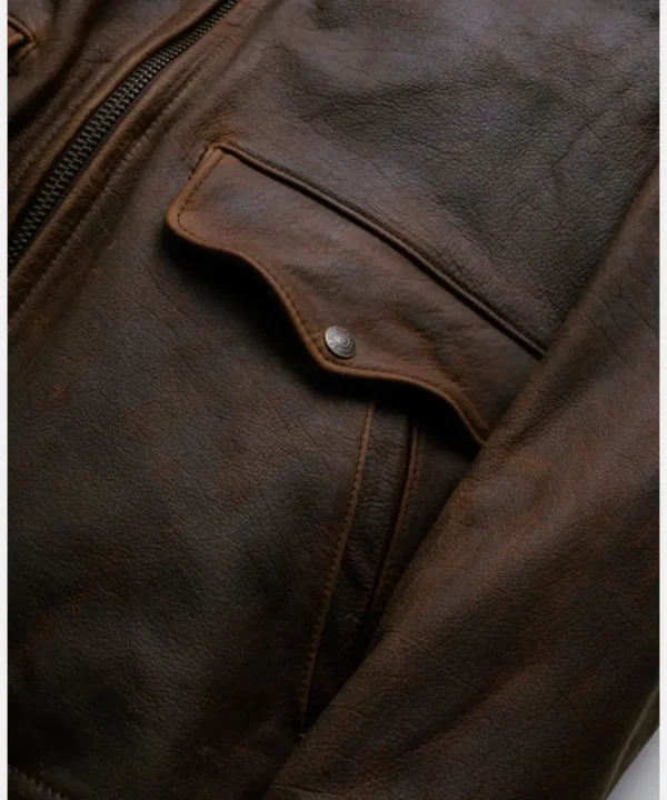 US Bison With Wool Plaid Lining  Motorcycle Jacket