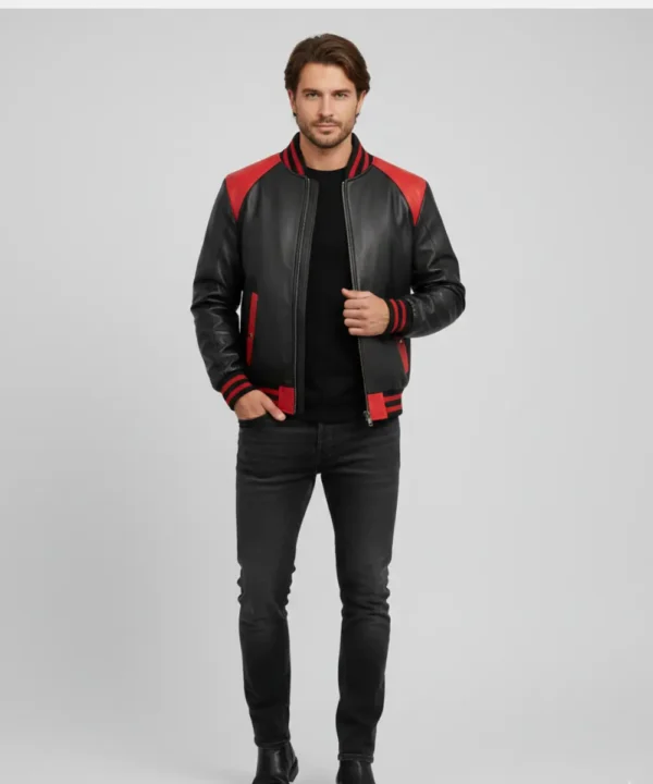 Jakewood 2050 Adidas Genuine Python Bomber Motorcycle Leather Jacket