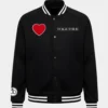 Pack of 2 Couples Valentine Day Black Varsity Jacket
