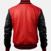 Terry Men’s Red and Black Leather Varsity Jacket