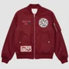 Valentine Day Couples Matching Date Night Red Bomber Jacket
