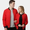 Valentine Day Couples Matching Pack of 2 Red Bomber Jackets