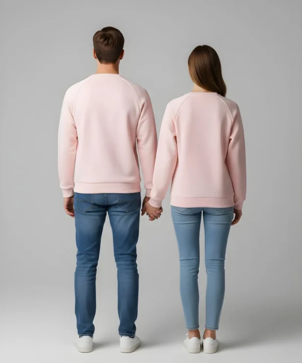 Valentine Day Pack Of 2 Couples Matching Pink Sweatshirts