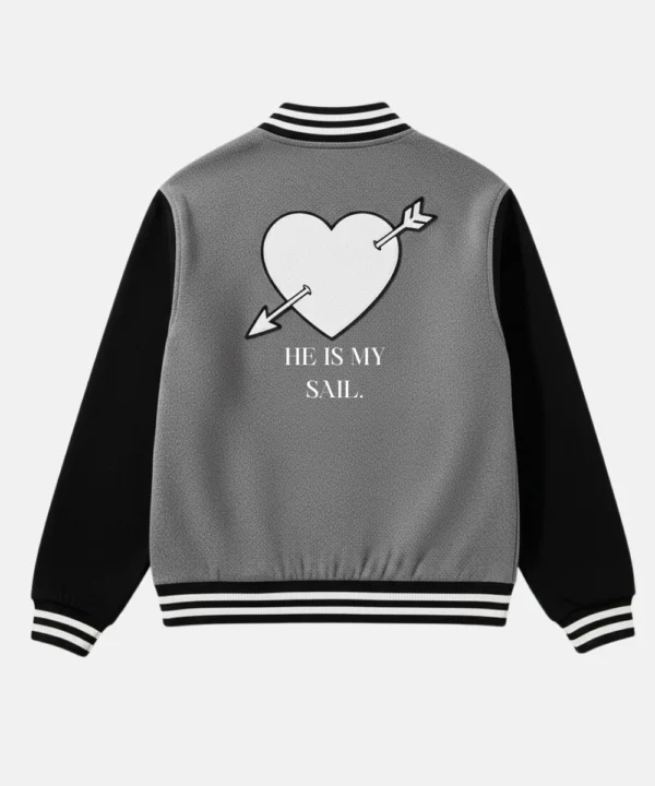Valentine Day Pack of 2 Couples Grey & Black Varsity Jacket