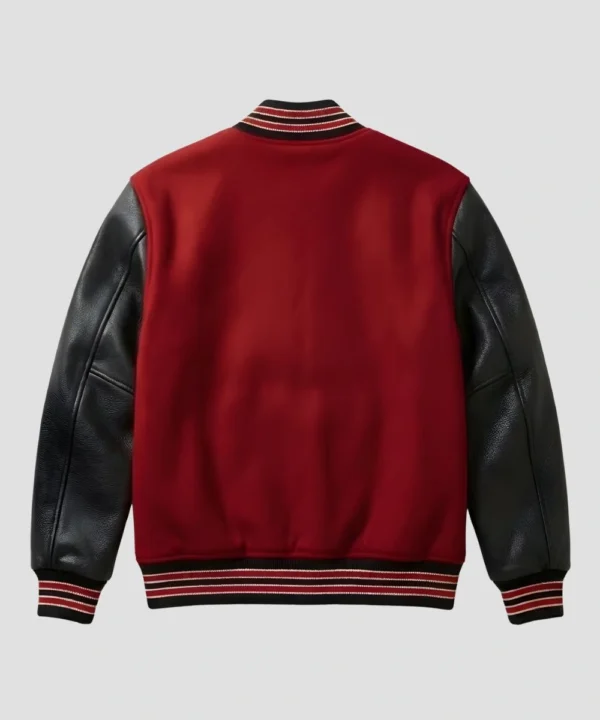 Valentine Day Pack of 2 Date Night Couples Varsity Jacket Red & Black