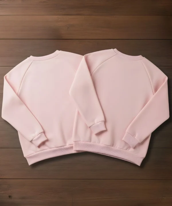 Valentine Day Special Pack Of 2 Couples Matching Pink Pullover Fleece Sweatshirt