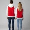 Valentine Day Special Pack Of 2 Couples Matching Red & White Hoodie