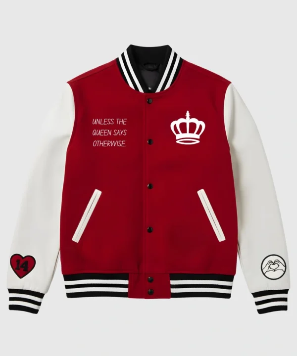 Valentine Day Special Pack of 2 Couples Varsity Jacket Red & White