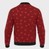 Valentine Day Special Red & Black Heart Printed Bomber Jacket For Men