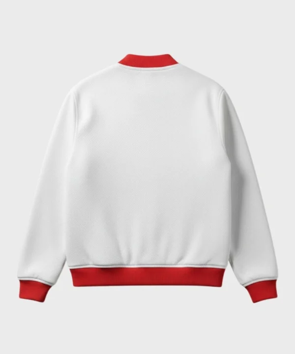Valentine Day Special White & Red Love Varsity Bomber Jacket