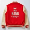 Valentine's Day Special Couples Date Night Red & Cream Varsity Jacket Men's