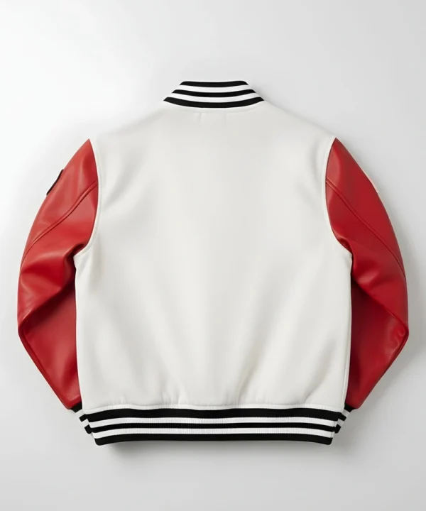 Valentine’s Day Special Date Night Couples White & Red Varsity Jacket