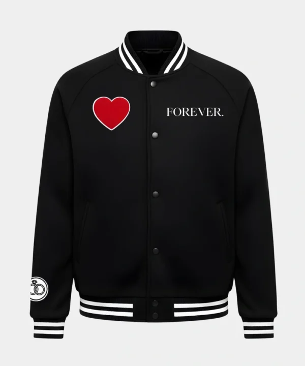 Valentine’s Day Special Pack of 2 Couples Black Varsity Jacket