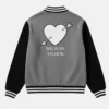 Valentine’s Day Special Pack of 2 Couples Grey & Black Varsity Jacket