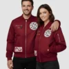 Valentine’s Day Special Pack of 2 Couples Matching Date Night Red Bomber Jacket