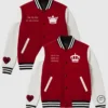 Valentine’s Day Special Pack of 2 Red & White Couples Varsity Jacket